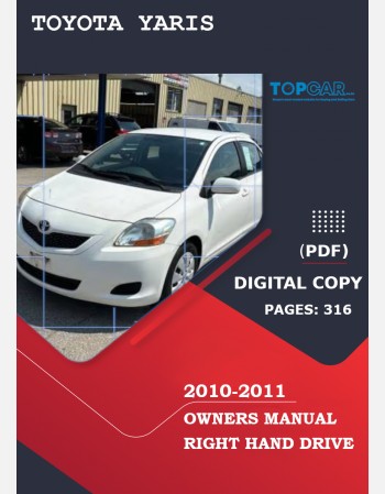 toyota yaris 90 series 2010 owners manual